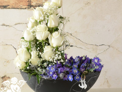 Båt av blommor