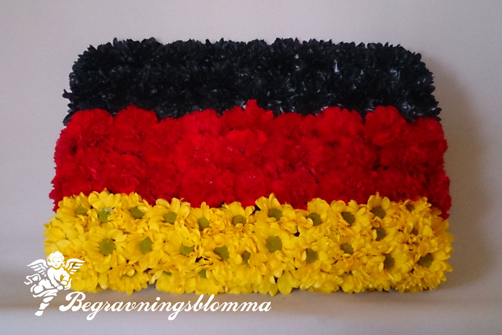 tysk flagga av blommor