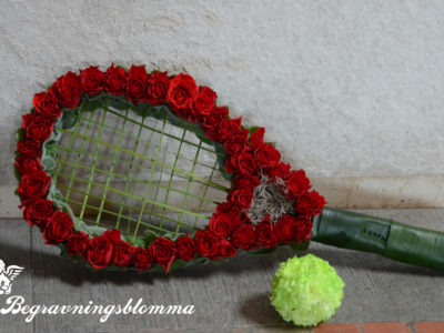 Tennisracket med boll