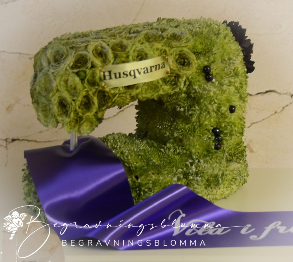symaskin av blommor